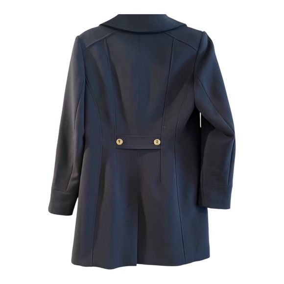 White House Black Market Women's Dark Blue Double-Breasted Peacoat Size L Large - Picture 4 of 4